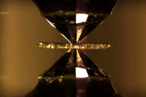 A diamond anvil