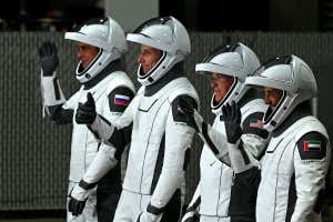 Members of the SpaceX Dragon Crew-6 mission