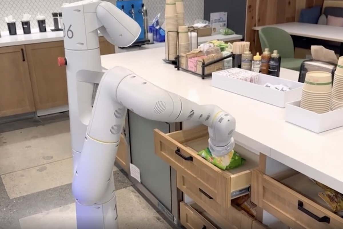 Google's PaLM-e robot selecting a bag of snack from a drawer