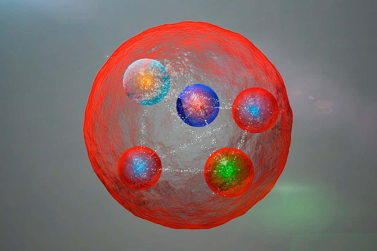 An illustration of a pentaquark
