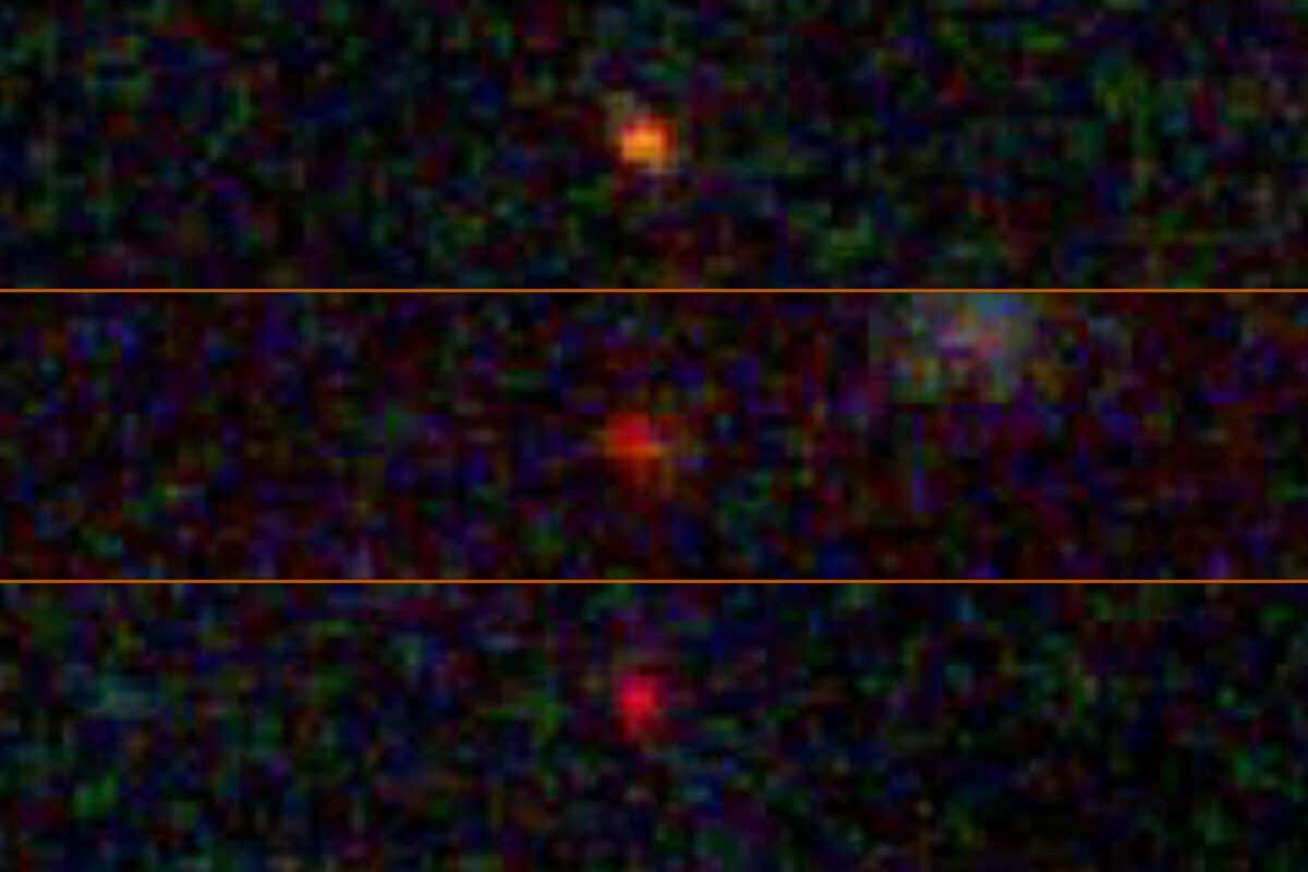These three objects were originally identified as galaxies but they may actually be “dark stars”