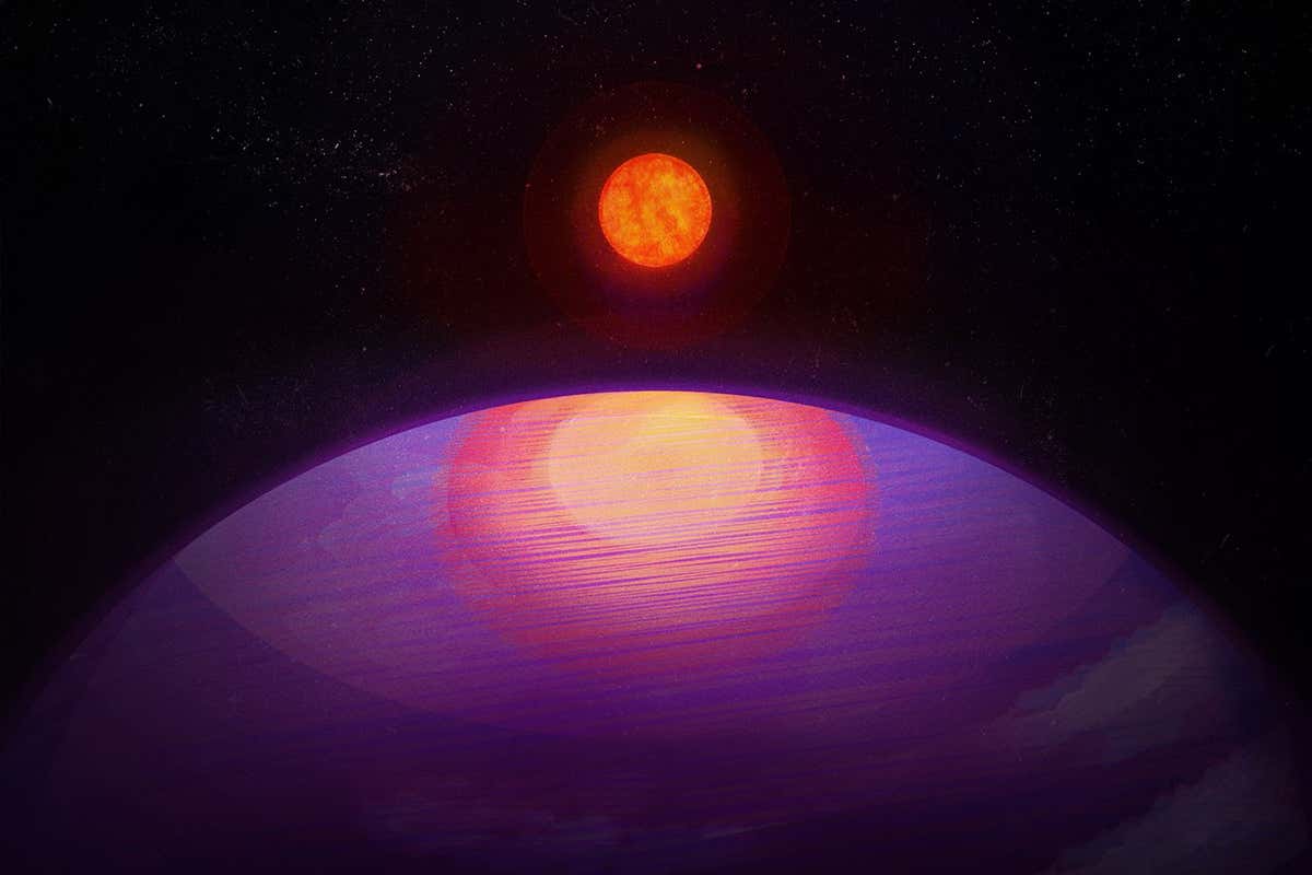 The possible view from LHS 3154b towards its host star