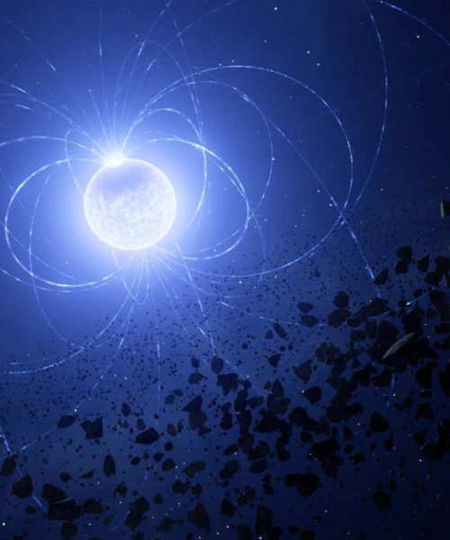 Weird white dwarf star has a metal scar after eating a planet