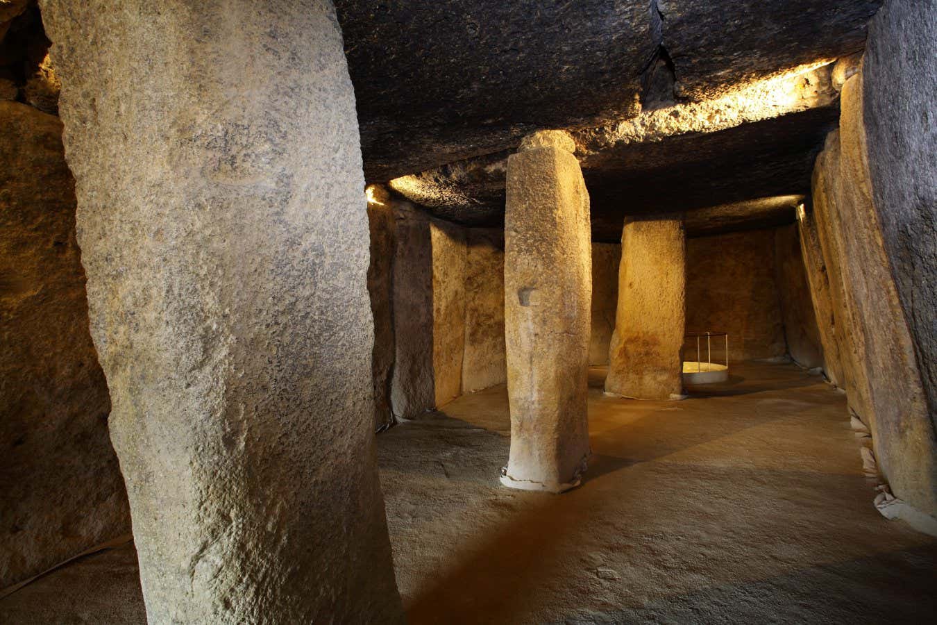 The interior of the monument, called the Menga dolmen