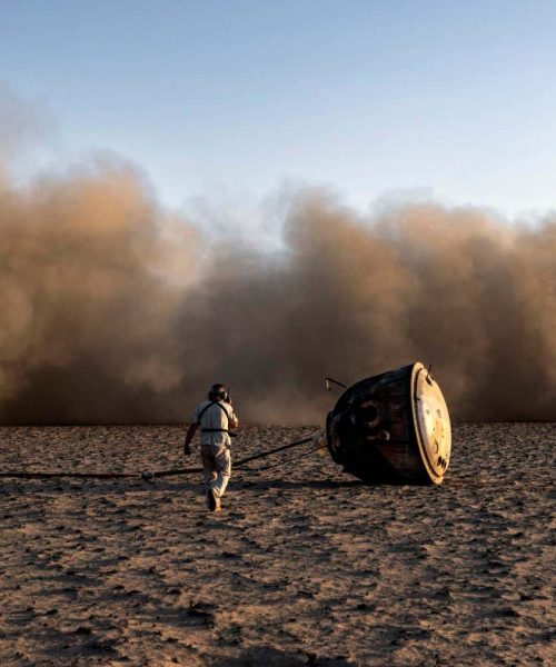 A dramatic return from space in Kazakhstan