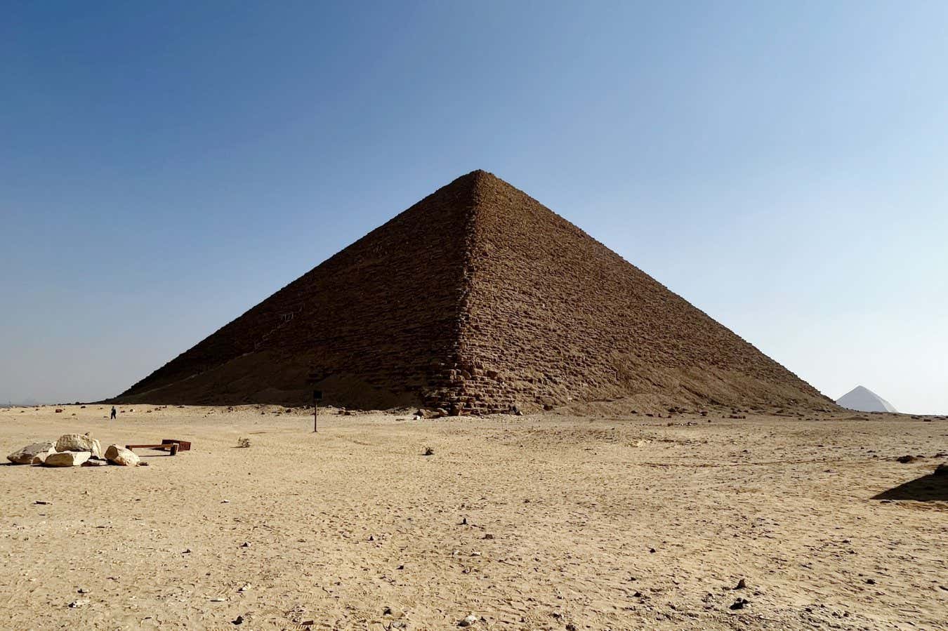 https://www.nature.com/articles/s43247-024-01379-7 The Red Pyramid at the Dahshur necropolis, constructed during the Fourth Dynasty.