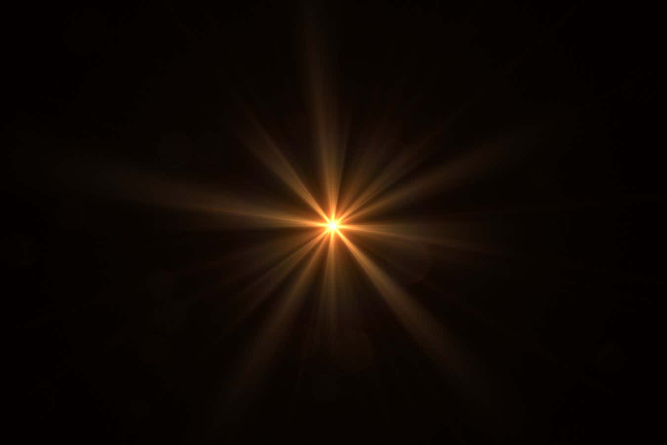 Lens Flare, Sun Light on Black Background, Solar Energy.Environmental Conversation.