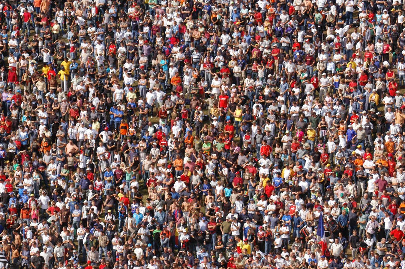 crowd in a stadium