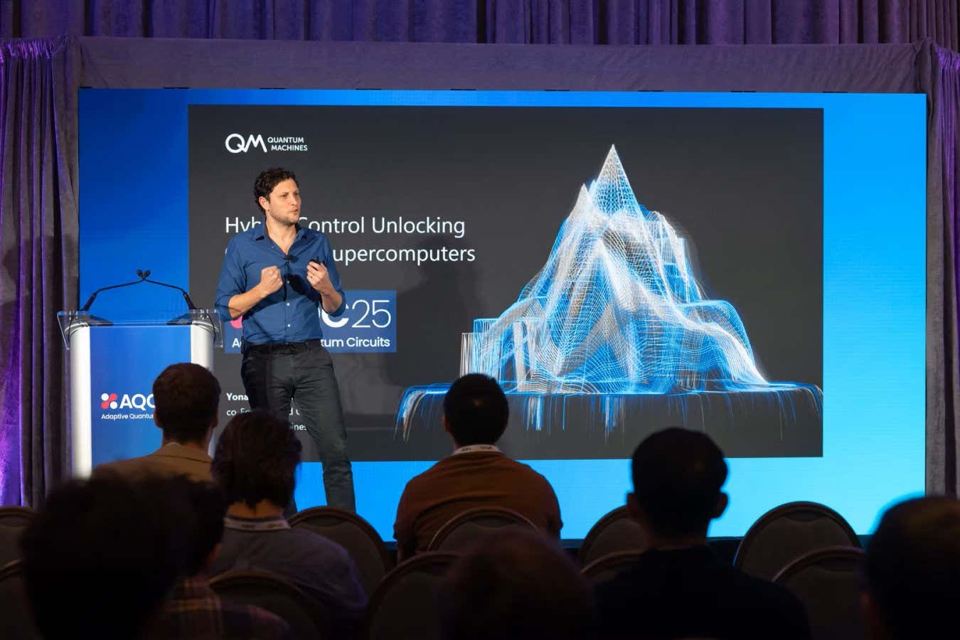 Yonathan Cohen at Quantum Machines speaking at AQC25 conference